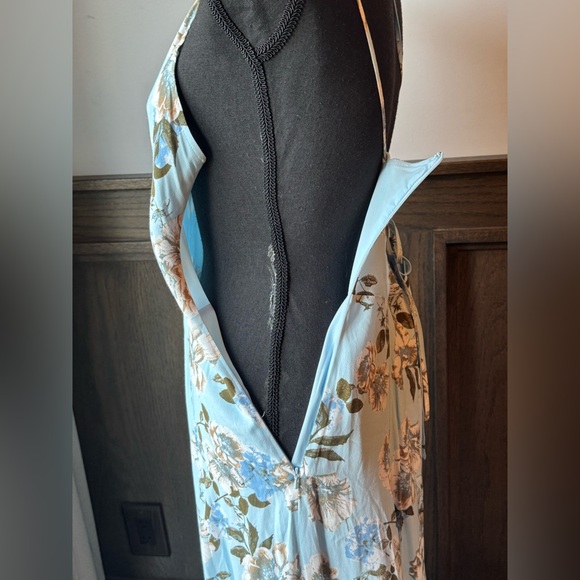 Leith Light Blue cross back Floral Maxi Dress S - Picture 7 of 8